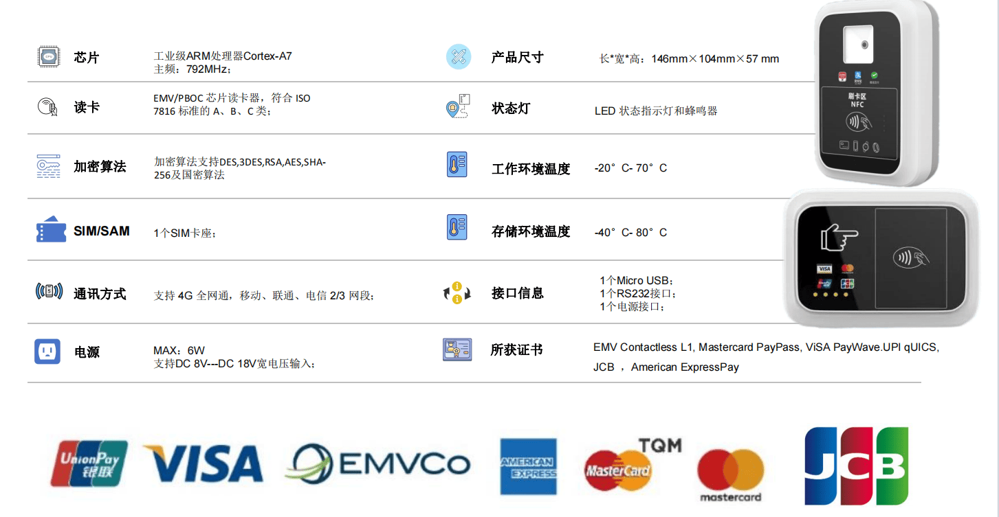 全球范围内免密支付的POS机，一键支付，畅享无界