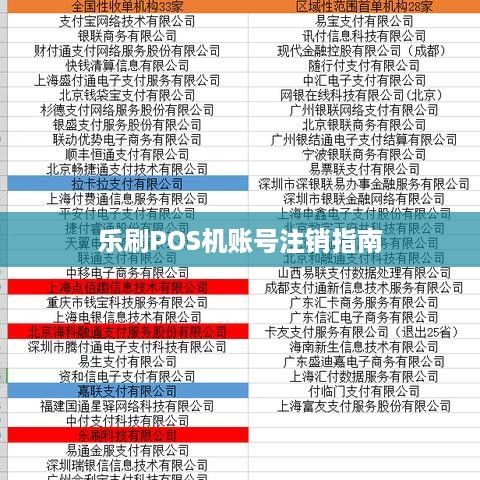 POS机注销解绑账户信息指南