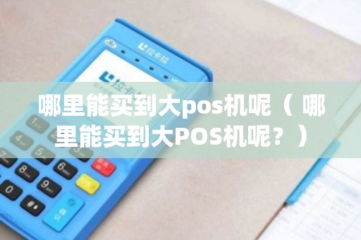 大瑶镇 POS 机购买攻略，一文告诉你哪里有卖 POS 机的地方